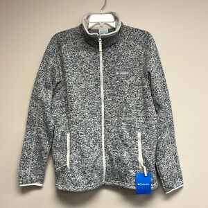💕NEW Women's Sweater Weather™ Full Zip Jacket in Chalk Heather, Size Large